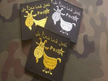 Naszywka Goat Porno ŻÓŁTO-CZARNA