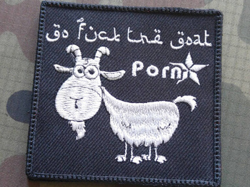Naszywka Goat porno CZARNO-BIAŁA