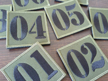 Naszywka Kwadrat z numerem