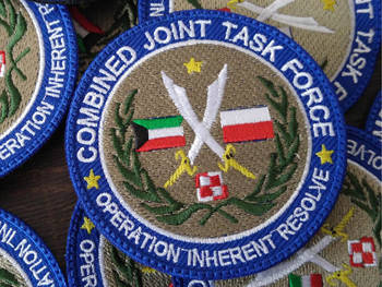 Naszywka Kuweit Combined Joint Task Force NIEBIESKA