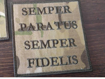 Naszywka Semper Paratus Semper Fidelis KWADRAT